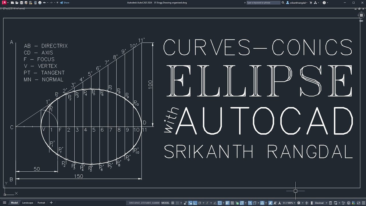 Построение эллипса в AutoCAD стало проще | Учебное пособие по методу эксцентриситета | Инженерная...