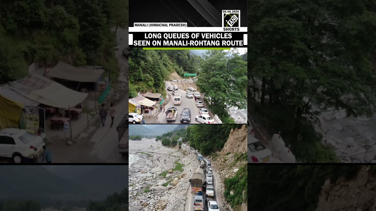 Long queues of vehicles seen on Manali-Rohtang route amid weekend tourist rush