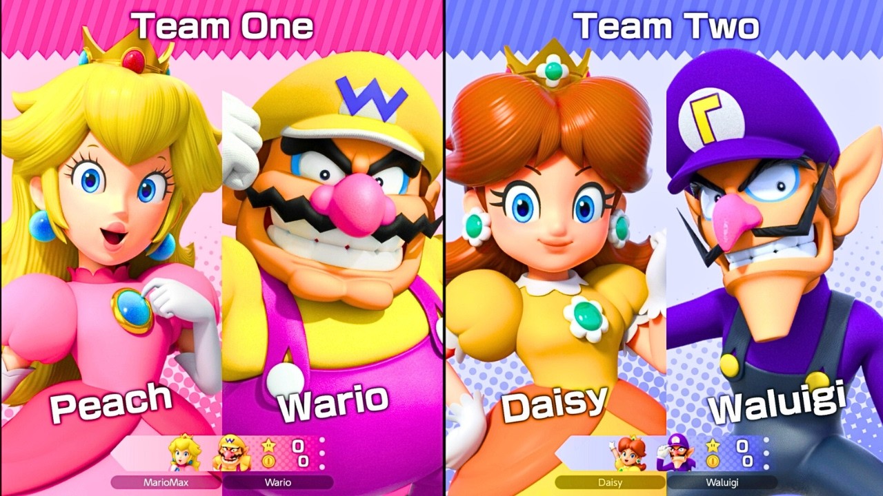 Who Will Win? Peach & Wario vs Daisy & Waluigi - Super Mario Party Jamboree