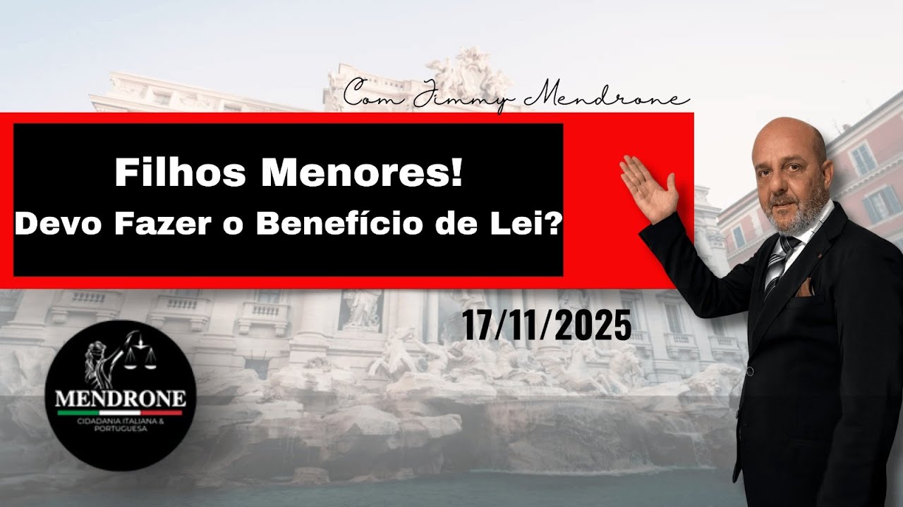 Filhos Menores, o que fazer? Devo fazer o Beneficio de Lei?