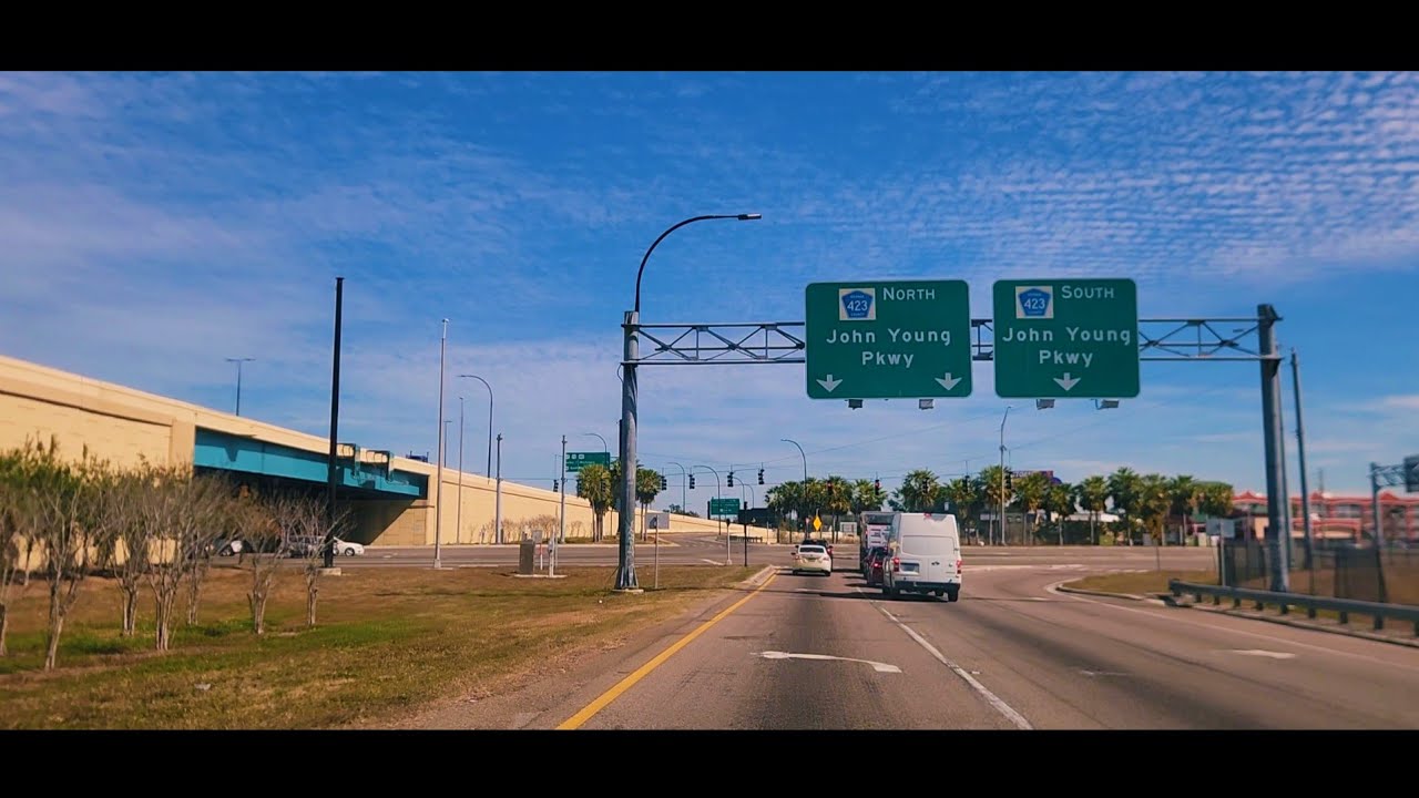I-4 Expressway/John Young Pkwy S.R.423 Orlando Florida Driving Tour 