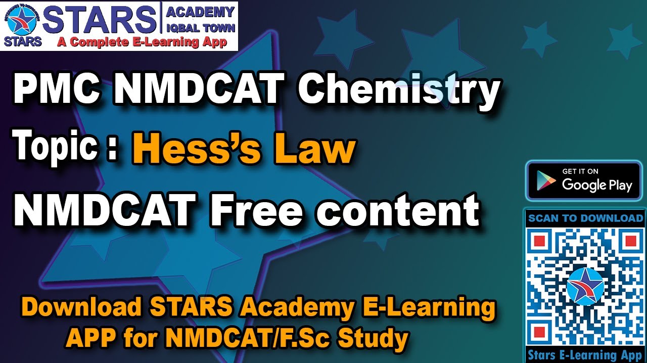 Hess's Law FSC Chemistry Chapter Learning and understanding | NMDCAT Chemistry #starsacademylahore