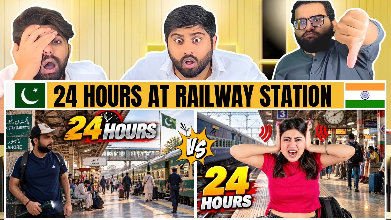 Reaction On 24 Hours Railway Station Challenge | India vs Pakistan | चुनौती | Pakistani Reaction 🔥