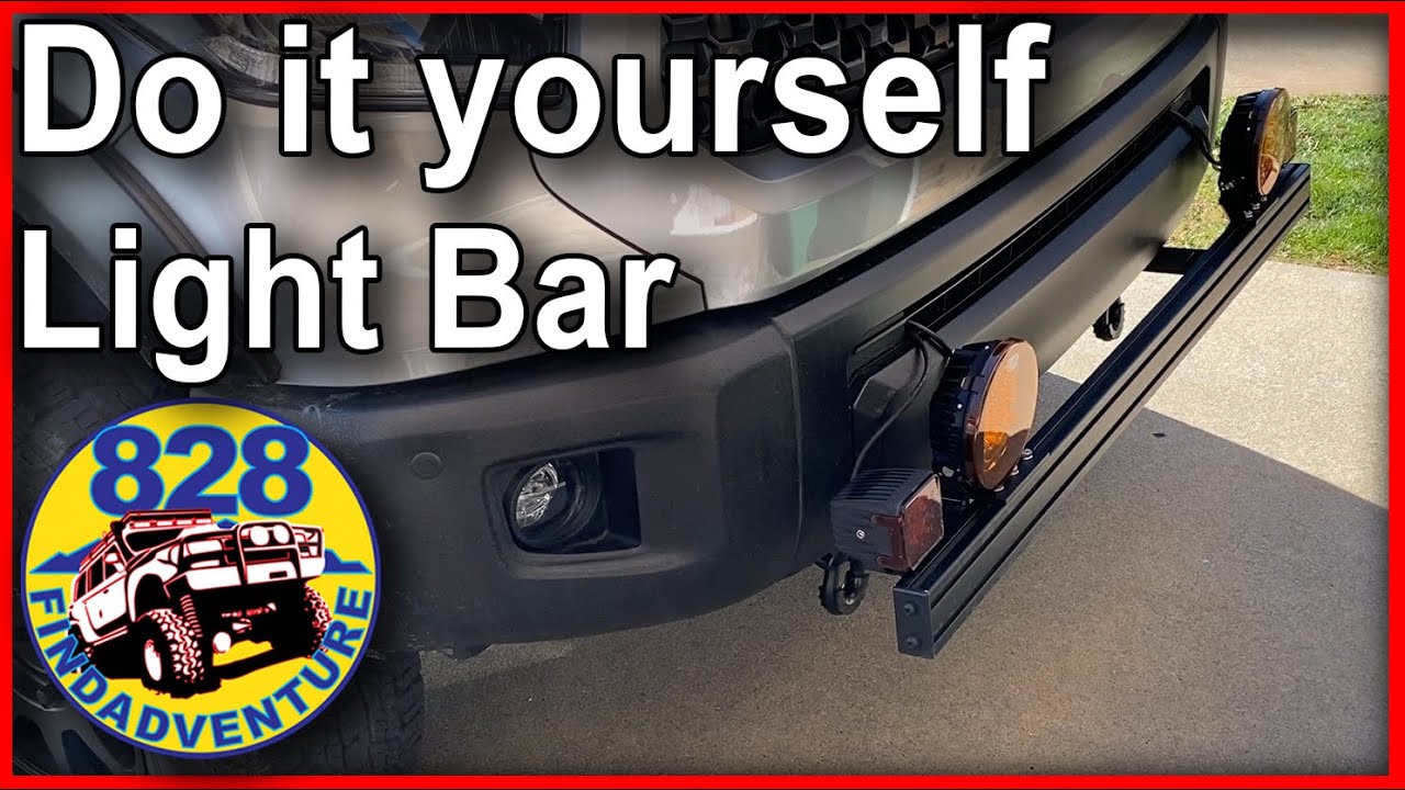 8020 do it yourself light bar. A cheap way to mount lights on a vehicle. In my case a Toyota Tundra.