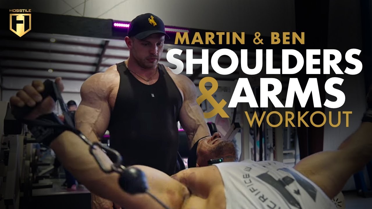 IFBB Pro Martin Fitzwater and Ben Chow Crush Shoulders & Arms  | HOSSTILE