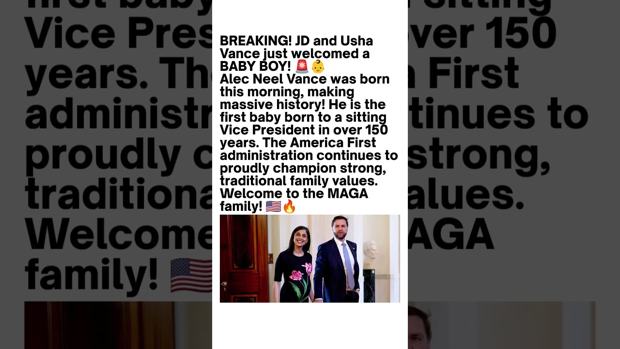 JD & Usha Vance Reportedly Welcome Baby 👶
