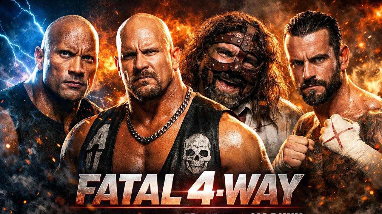 Rock vs Stone Cold vs CM Punk vs Mankind Attitude Meets Reality 