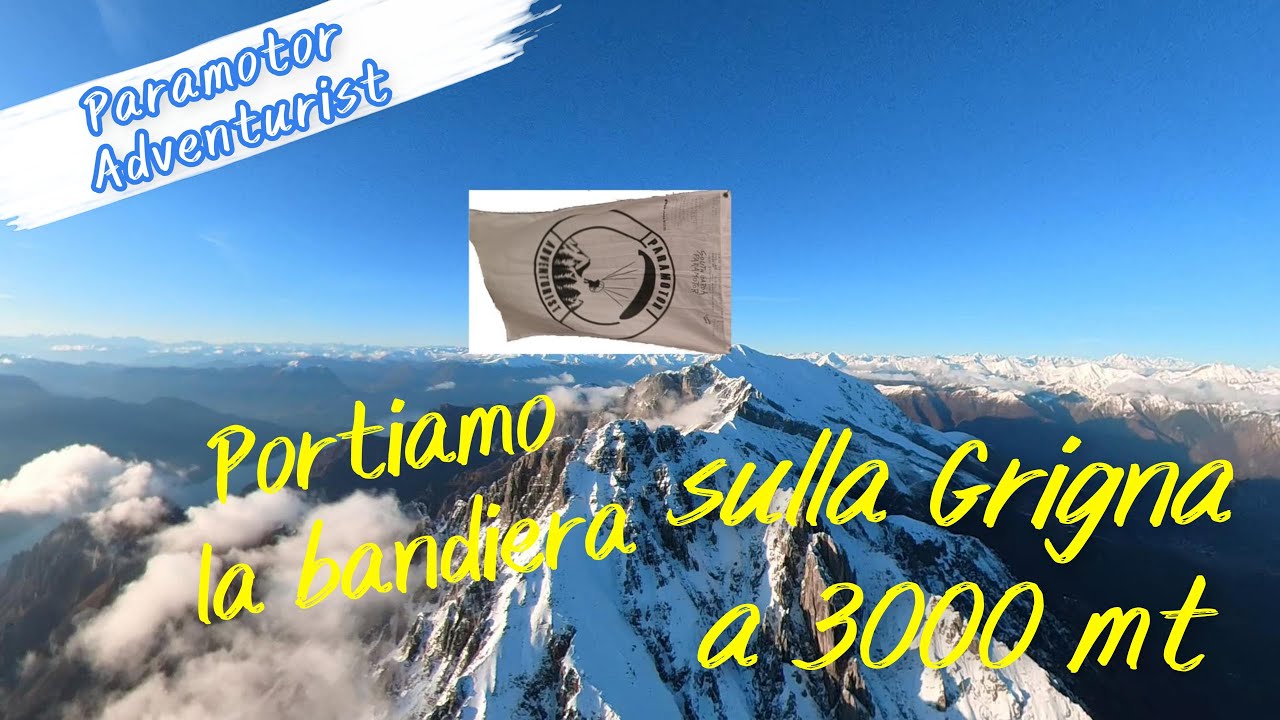 La bandiera a 3000mt sulla Grigna