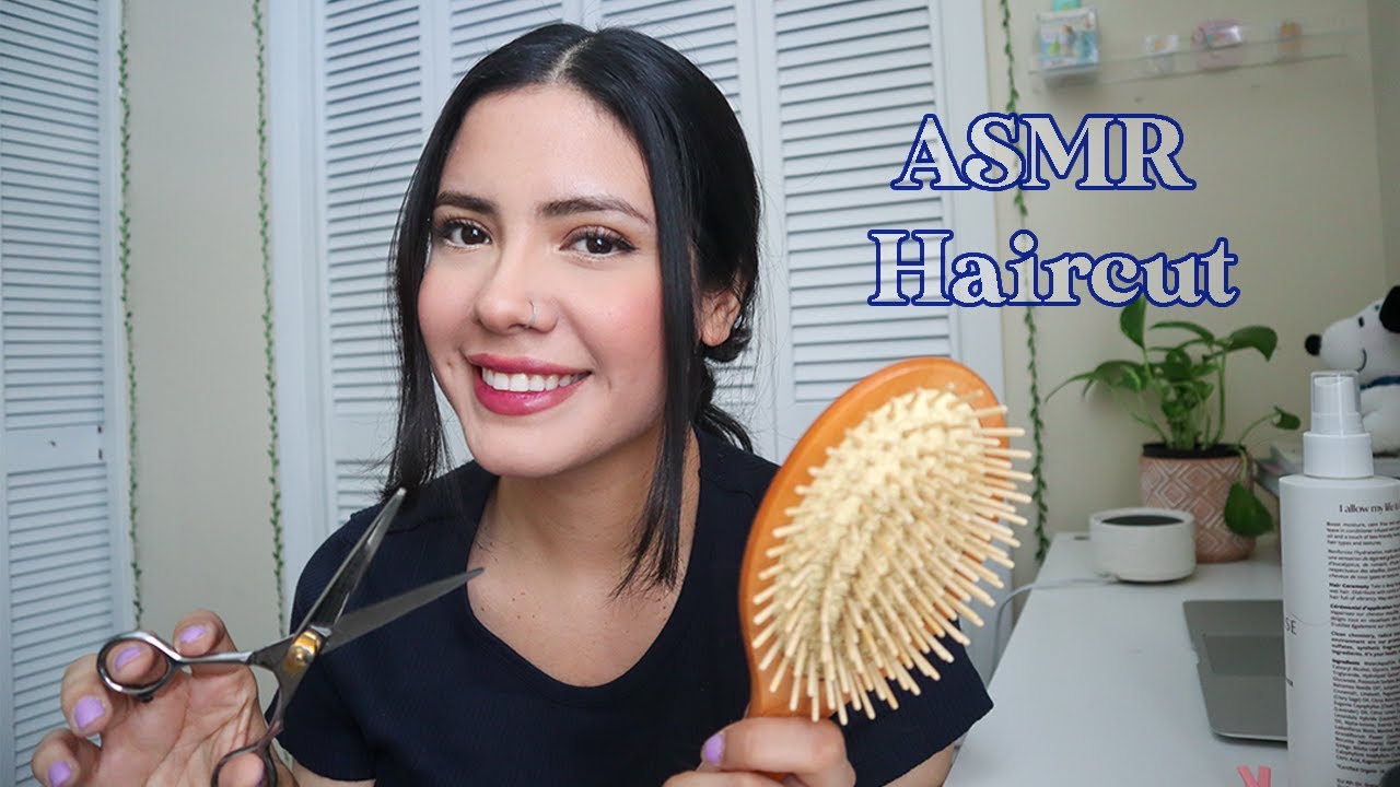 ASMR Relaxing Haircut Roleplay with Whispering