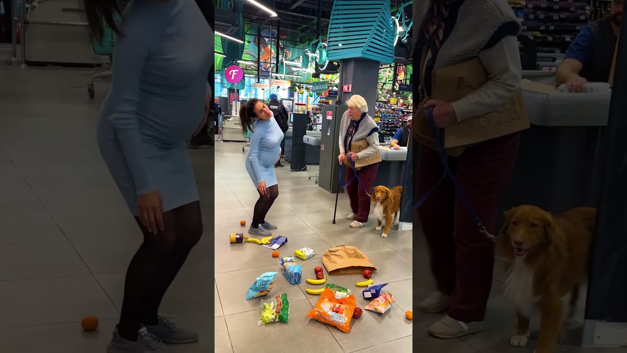 Ignored by All, Only a Kind Granny Helps the Pregnant Woman #shorts