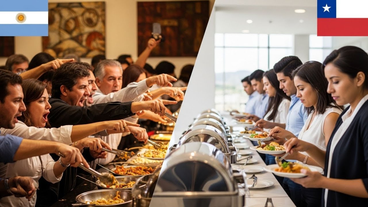 ¿Son tan distintos los chilenos?: contraste con argentinos en buffet de Tailandia sorprende