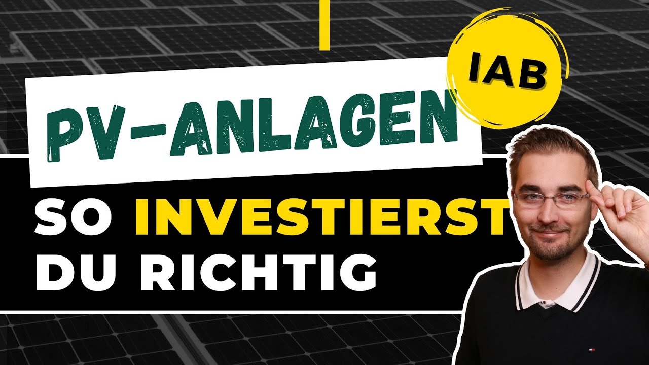 Investieren in PV-Anlagen Steuerliche Vorteile durch IAB verstehen