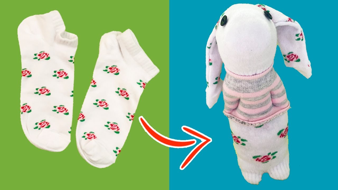 Making a Sock Bunny /How to Make a Sock Dol -  IDEA WITH SOCKS