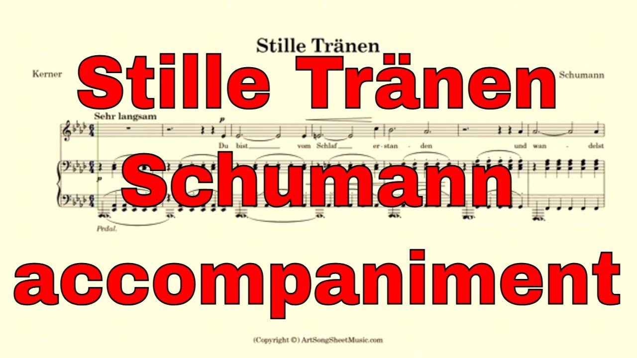 Schumann — Stille Tränen (Piano Accompaniment for Voice) | Classical Vocal Backing Track Ab major
