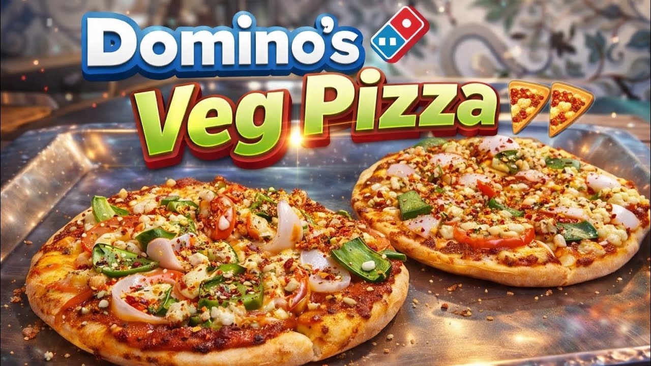 Dominos Style Veg Pizza Recipe 🍕 | Easy Homemade Veg Pizza | Tasty Pizza Recipe