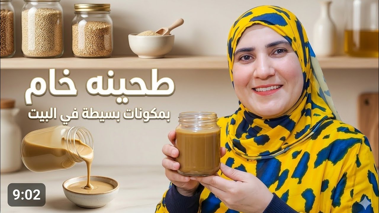 طريقة عمل الطحينة الخام في البيت بخطوة واحدة بس 🤫 سر الطعم الأصلي زي المحلات وبأقل تكلفة!