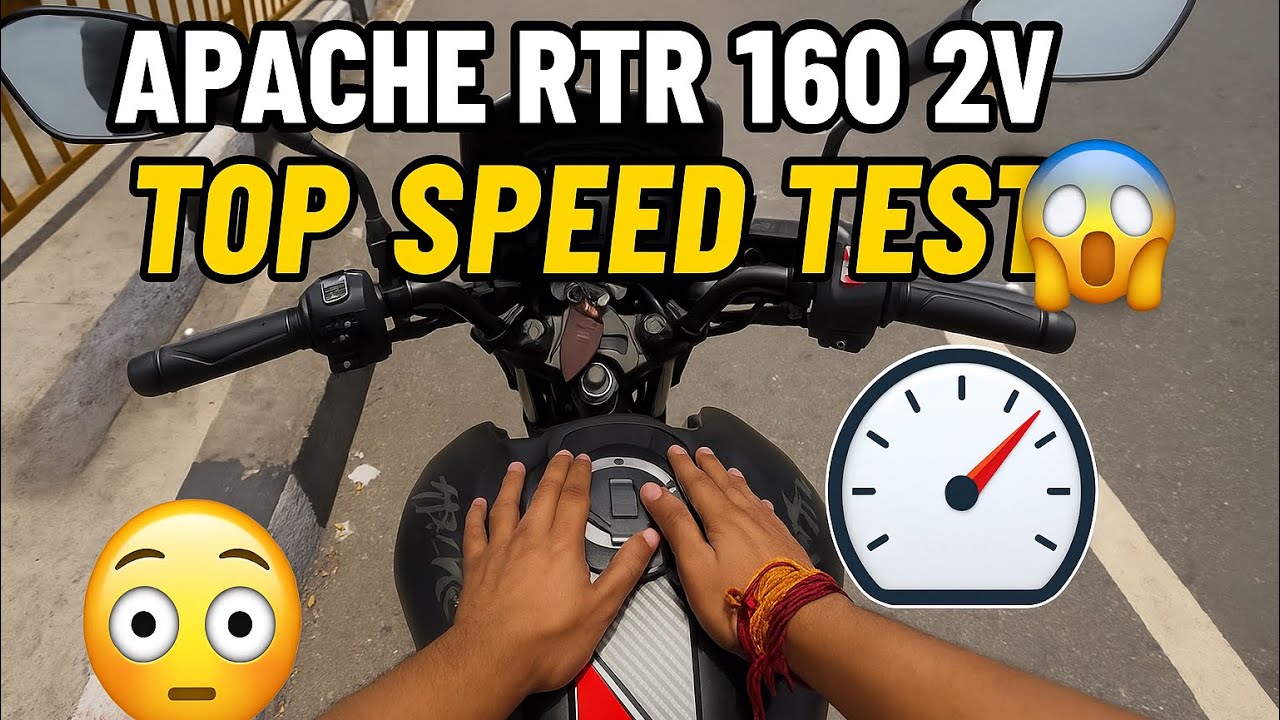 APACHE RTR 160 2V TOP SPEED🚀|| ALL GEAR TOP SPEED TEST || SHOCKING RESULT😳