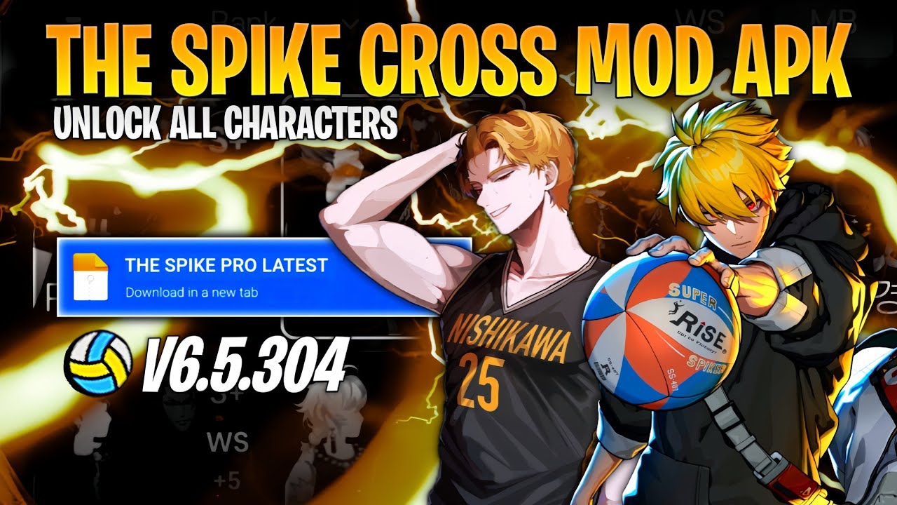 НОВЕЙШАЯ⁉️The Spike Cross Mod Apk VIP Terbaru V6.5.304 - Разблокируйте всех персонажей😍🚀