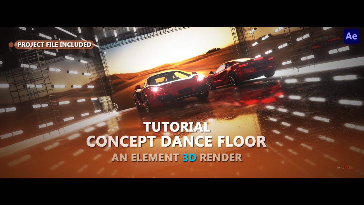 How to create CGI dance floor inside element 3D II After effect II Tutorial II project file included