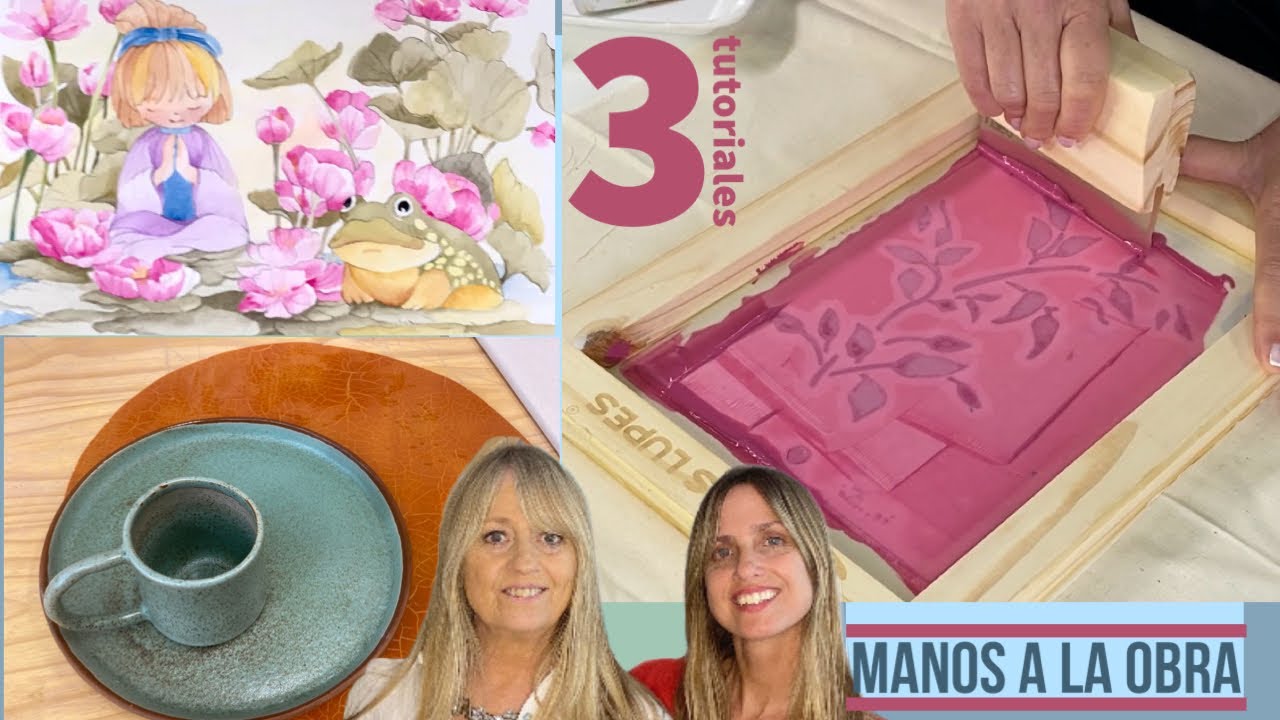 Manos a la Obra 2024 Programa 24 Pintura - Individuales goma eva craquelado - Estampar telas Shablon