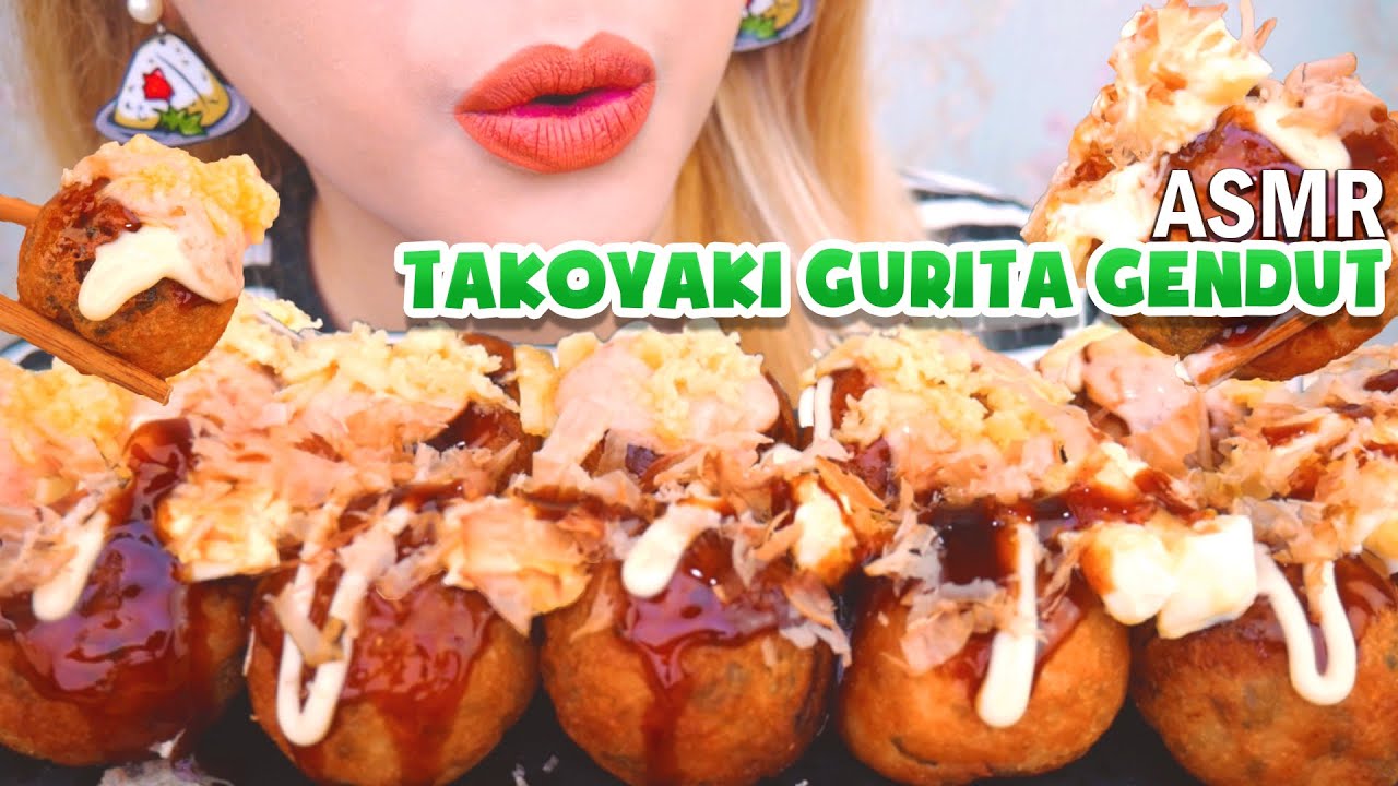 LUMER DIMULUT😋 ASMR 1 LUSIN TAKOYAKI GENDUT ISI GURITA SAUS MENTAI🐙 | ASMR Indonesia