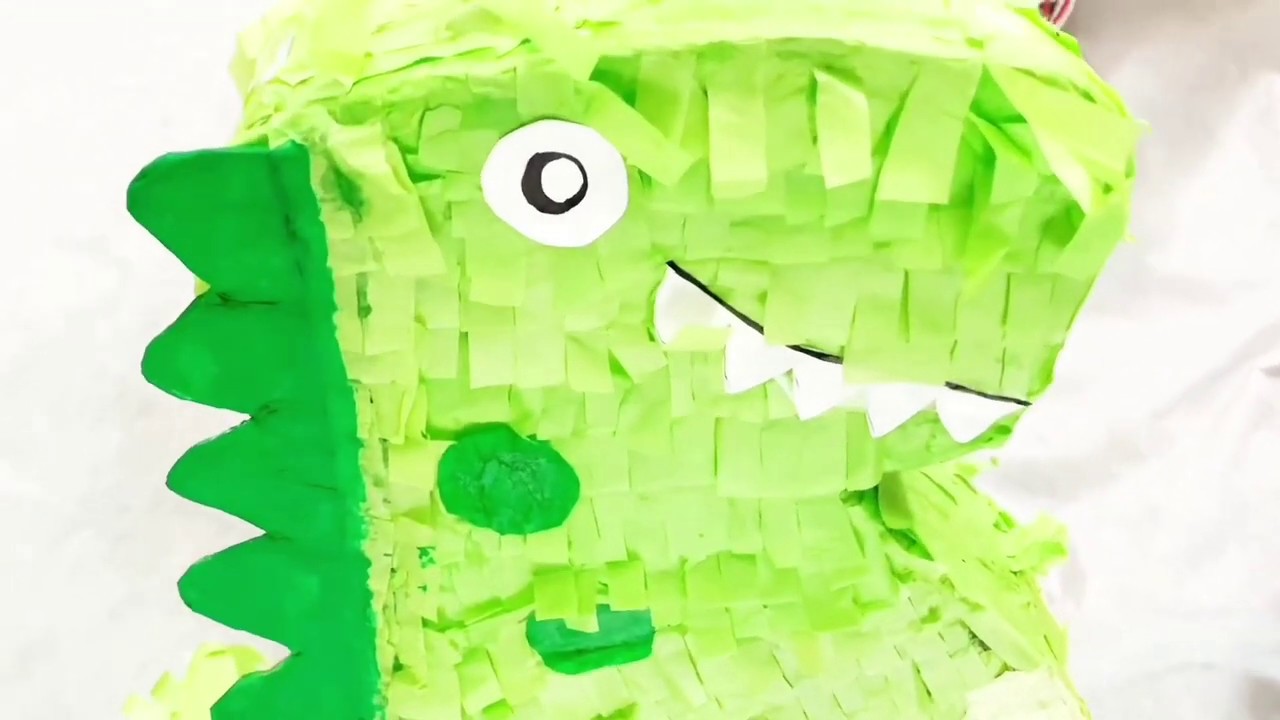 How to make a Big Dinosaur pinata at home | DIY Pinata Dinosaur birthday for boys