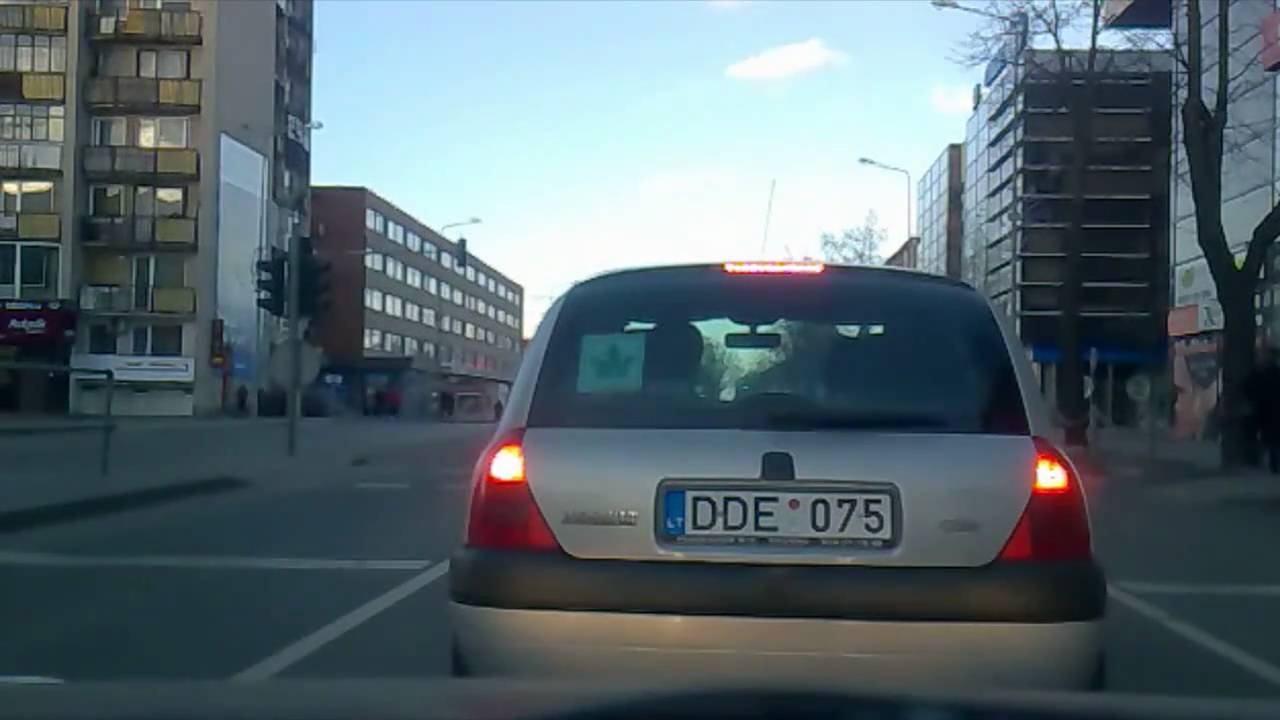 Šiauliai, Lithuania Drive. Forward Speed 4x (Car Dashboard Camera)