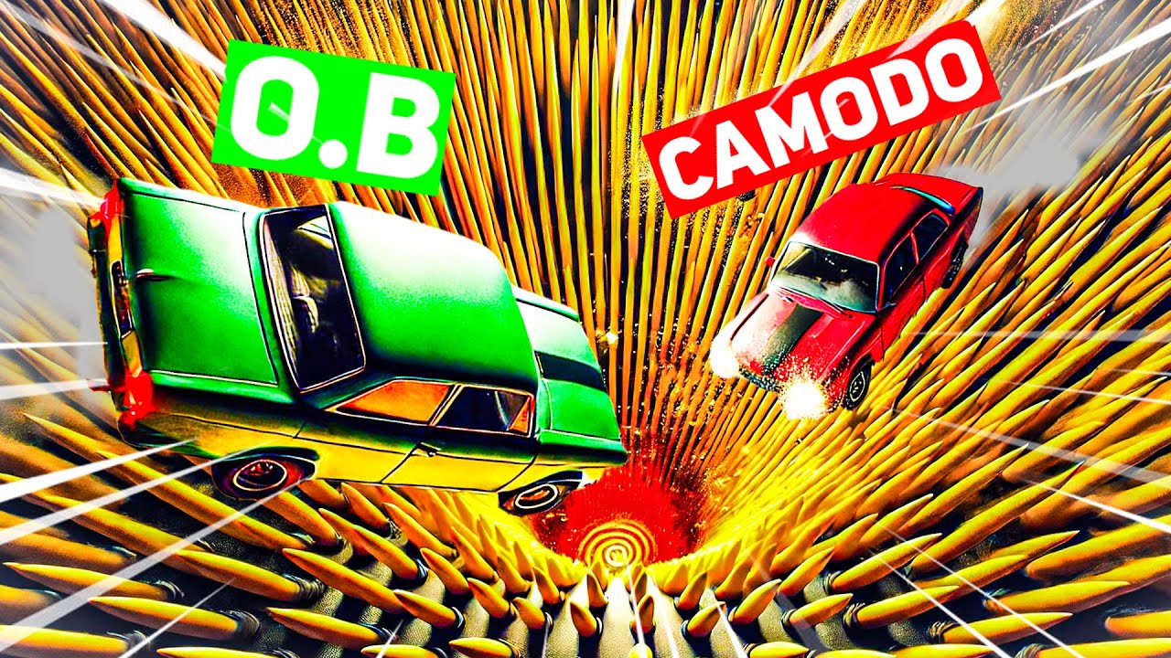 Surviving The IMPOSSIBLE Spike Pit Challenge in BeamNG Drive!