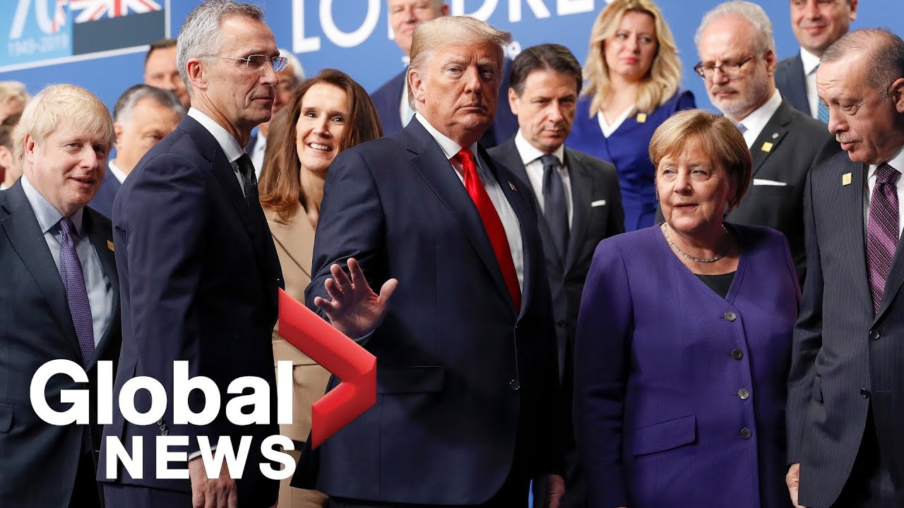 NATO summit: World leaders pose for "family photo" in London