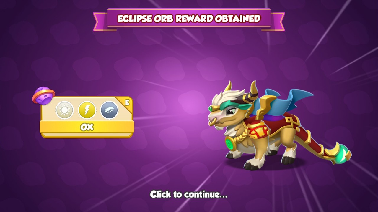 DRAGON=ECLIPSE ORB REWARD OSTAINED
