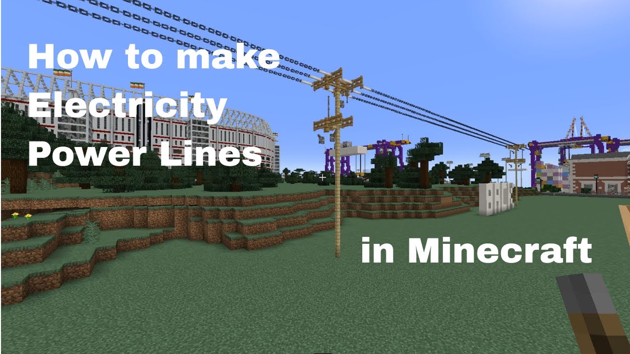 How to make Electricity Power Lines in Minecraft
