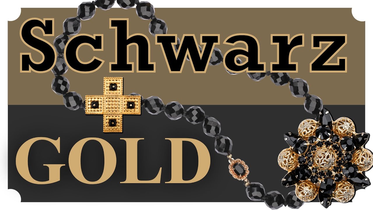 Unboxing:Vintage Schmuck Paket opulent und auffällig mit Designer Modeschmuck in Schwarz und Gold