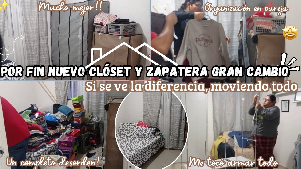 TENEMOS NUEVO CLÓSET‼️Y ZAPATERA🙈/ORGANIZADO EL CUARTO DE TRIQUES✨GRAN CAMBIO‼️#viralvideo #newvideo
