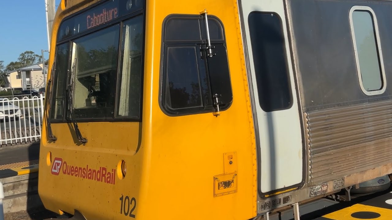 Caboolture IMU102 Departing Morayfield Train Station Platform 2