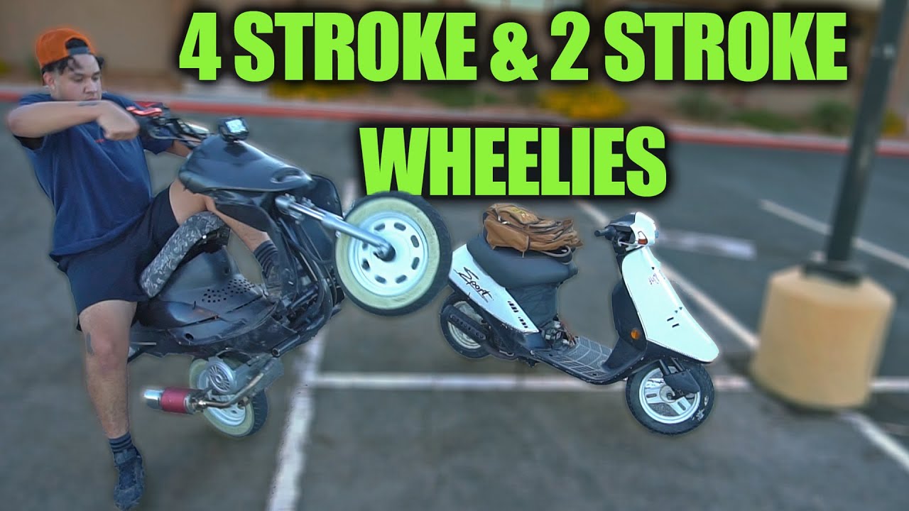 THROTTLE SNAPPED MID WHEELIE! | 150cc GY6 SWAP & 50cc Honda Elite Scooter