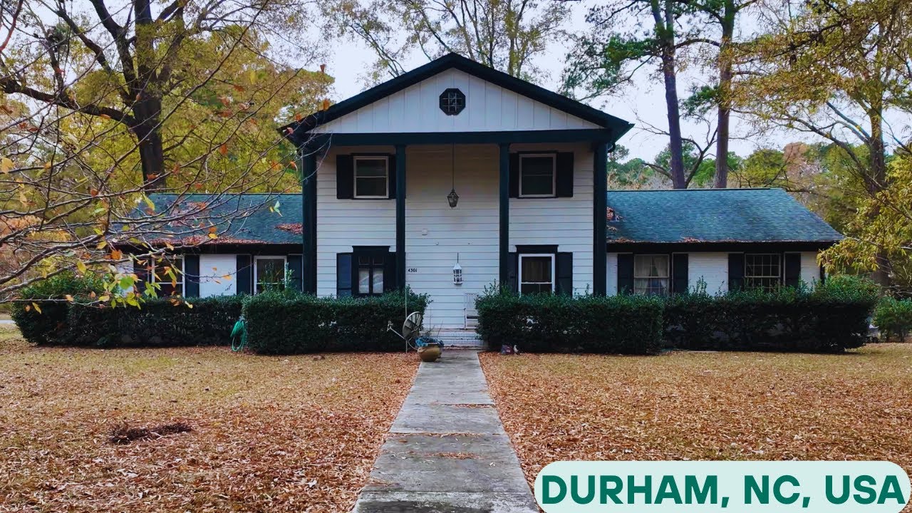 4K Walk in LUSH Neighborhood | Durham North Carolina USA | Relaxing Sounds #walking #neighborhood