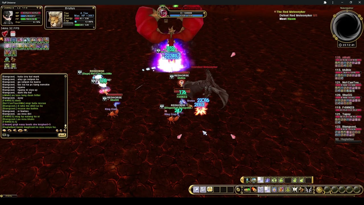 FlyFF Universe v1.1.3 - REDHORSE/ANGKOL vs Red Meteonyker - F4WKES level down?!
