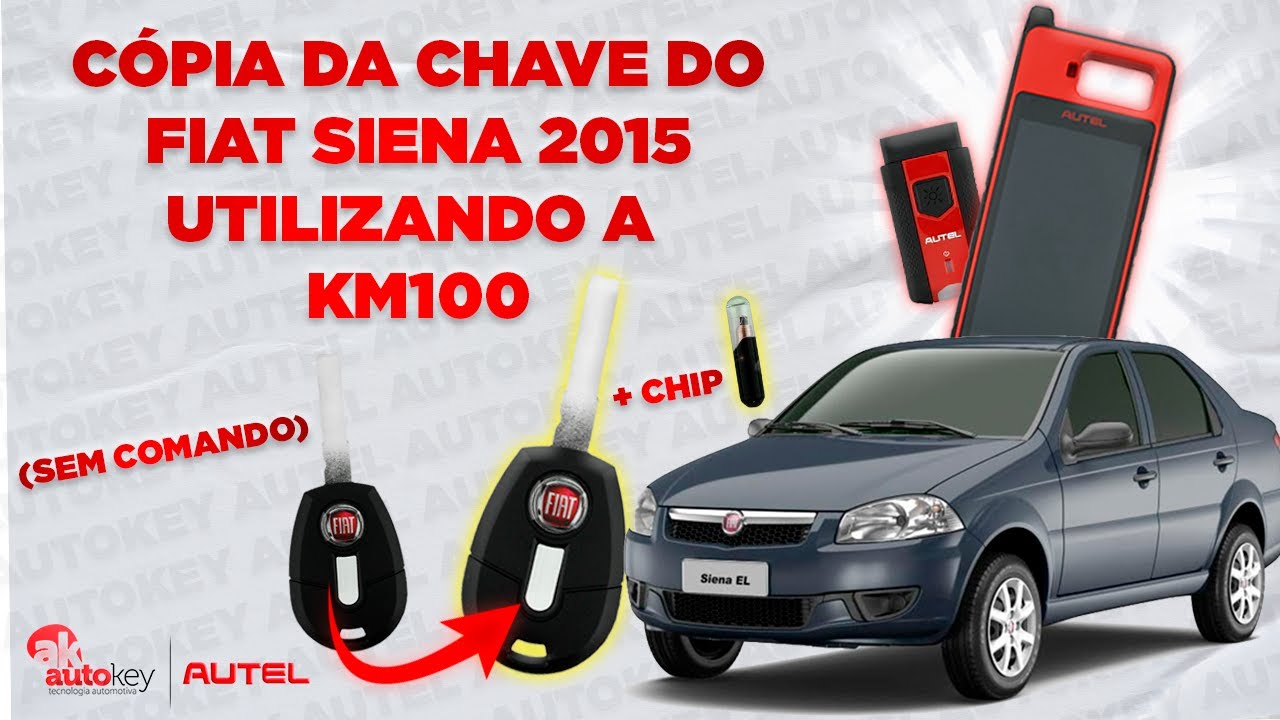 КОПИРОВАНИЕ КЛЮЧА FIAT SIENA 2015 С ПОМОЩЬЮ KM100 | AUTOKEY