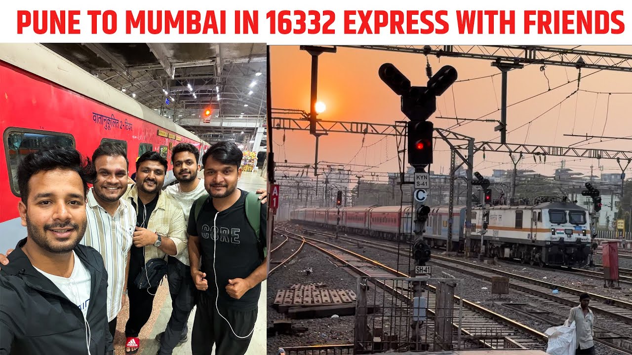 Pune to Dwarka with friends || Pune to Mumbai in 16332 Tvc Csmt Express on Sunday