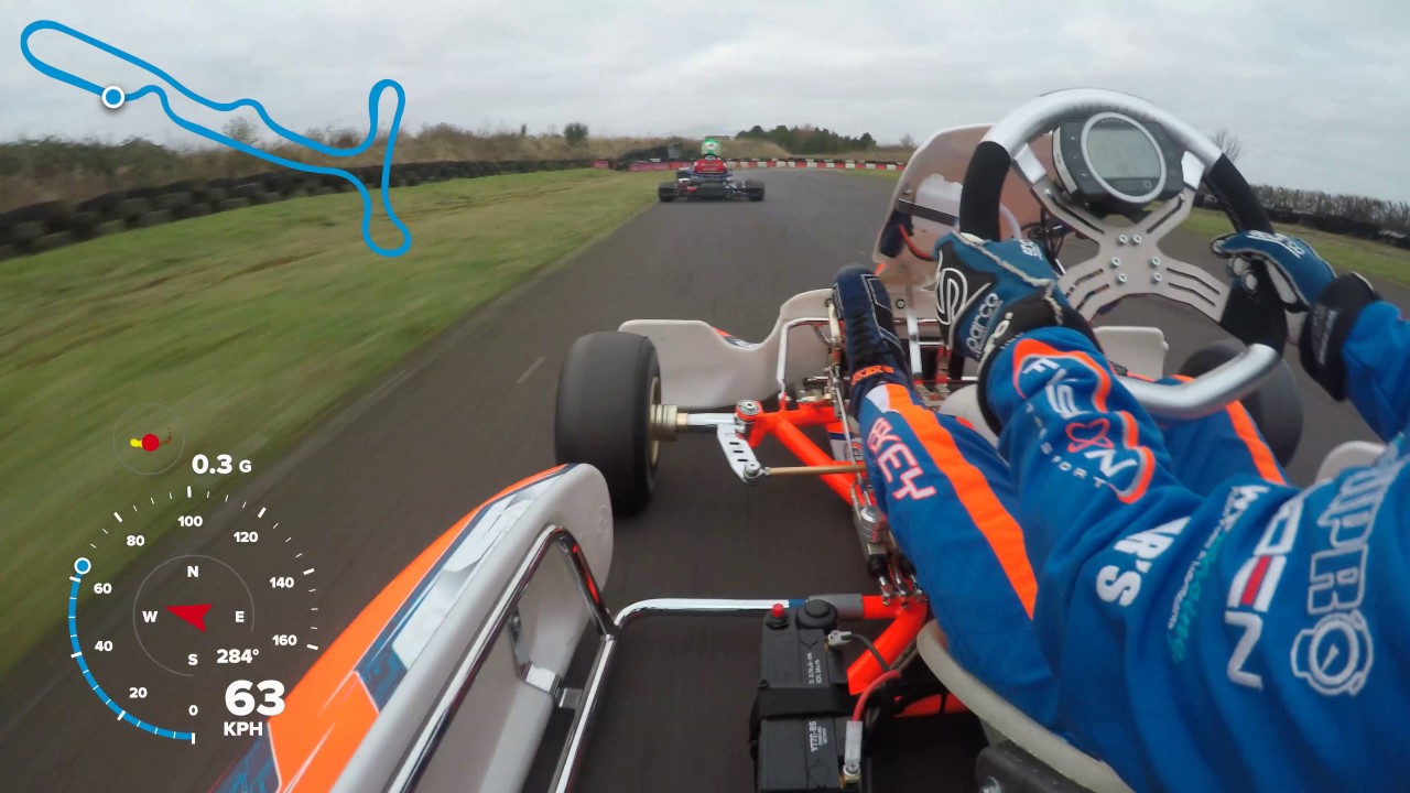 Fulbeck Kart Circuit laps with gauges (4K)