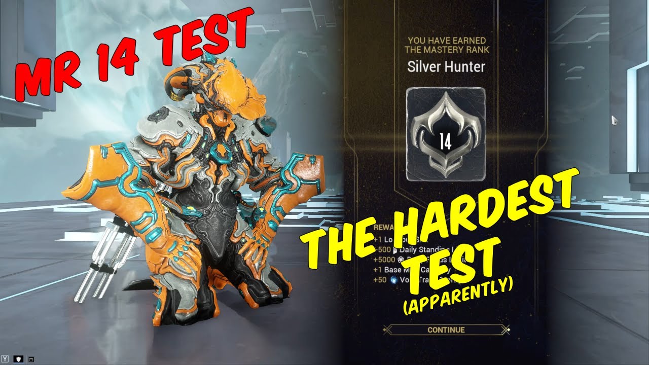 Lotus said this is the hardest test. Warframe Mastery Rank 14 Test