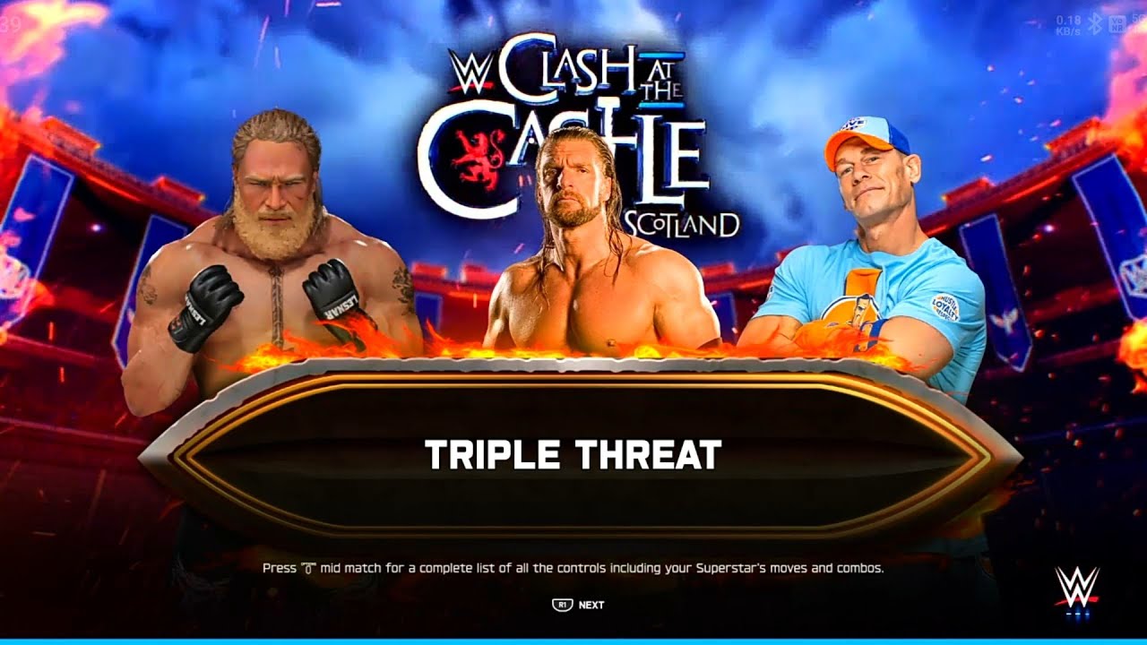 WWE 2K25: The Greatest Triple Threat Match ! Triple H vs Brock Lesnar vs John Cena