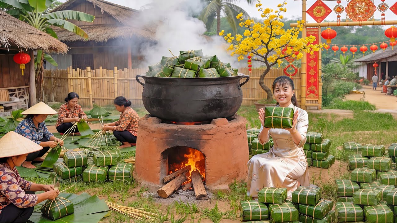 TET Is Coming! Making Traditional Chung Cakes & Decorating My Home for Lunar New Year