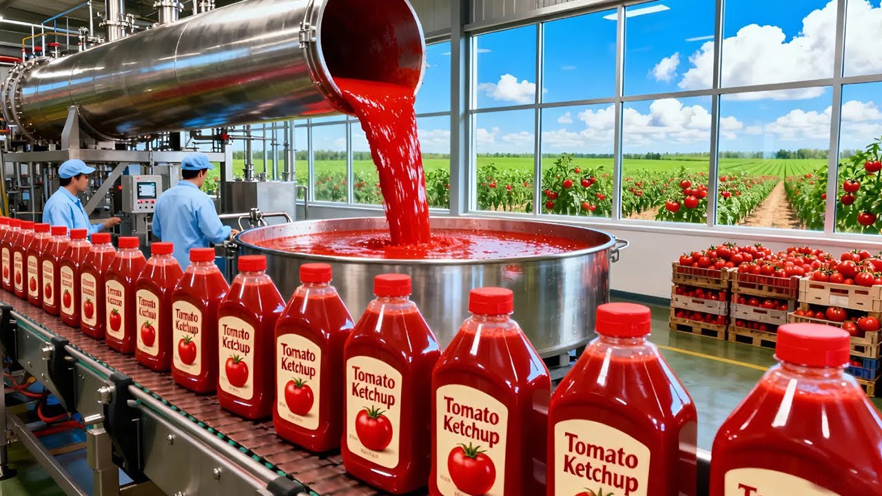 Inside the Factory: Crazy Process Turning Cheap Tomatoes into Premium Ketchup (Full Process)
