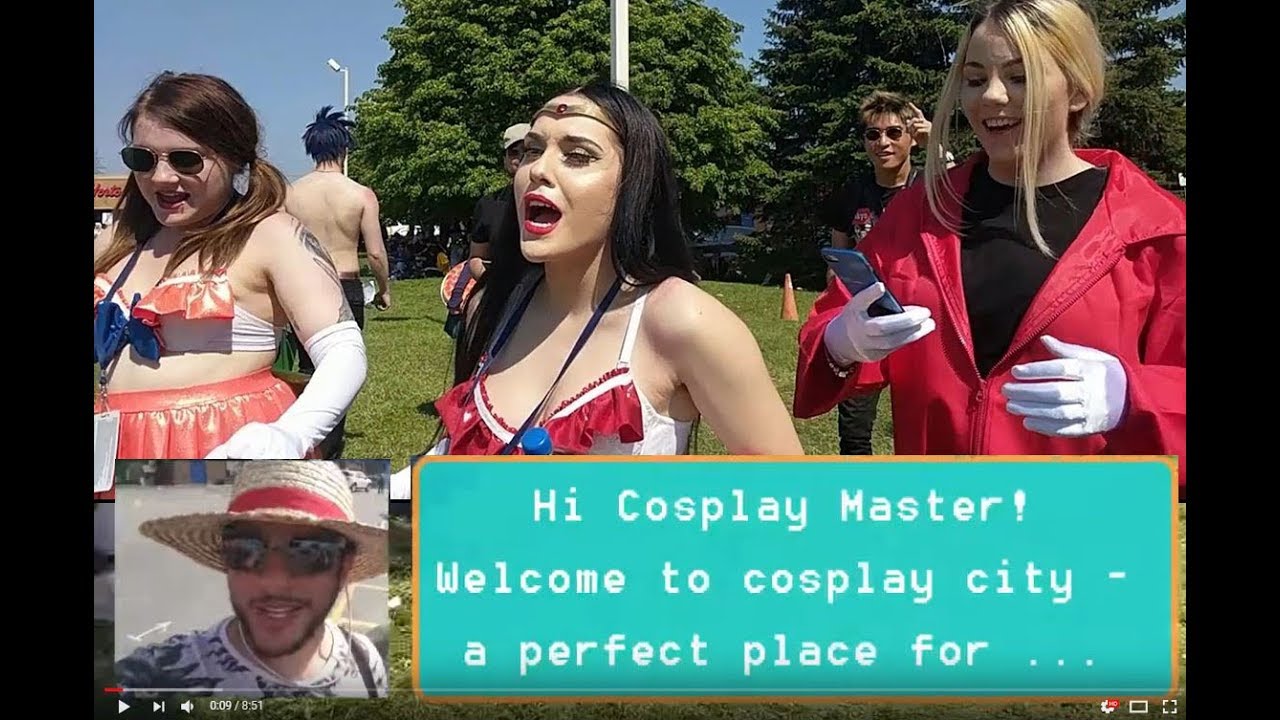 Surprise! Playing THEME SONG BOMBS while following random cosplayers! 