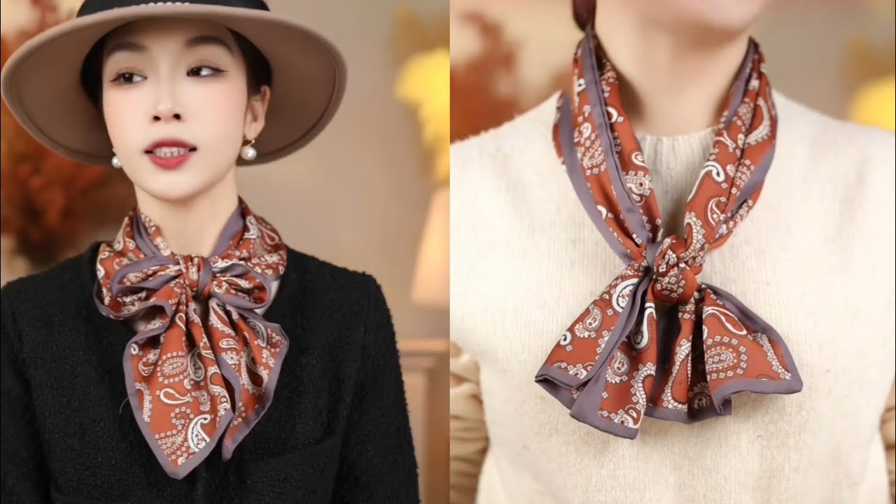 100 Stylish Ways to Tie a Silk Scarf #fashion #scarf #scarffashion