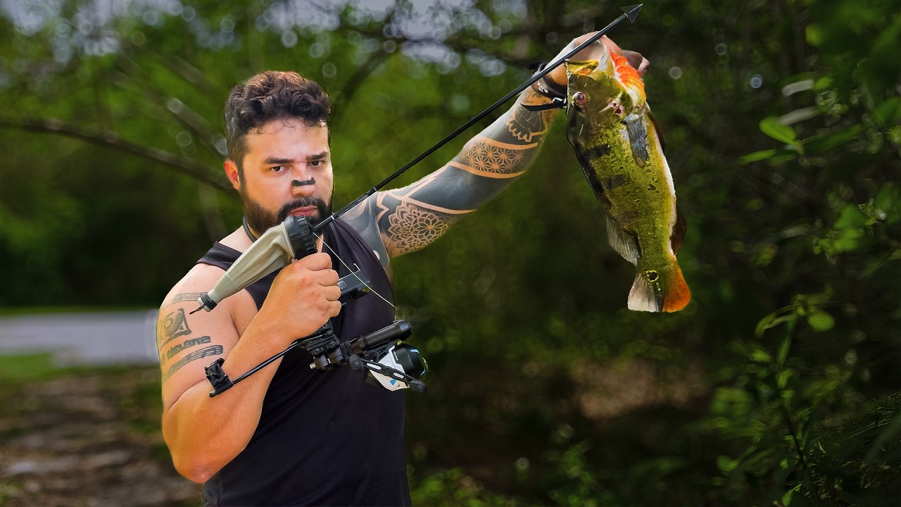 Pesca, Caça e Preparo de Peixe Capturado no Estilingue