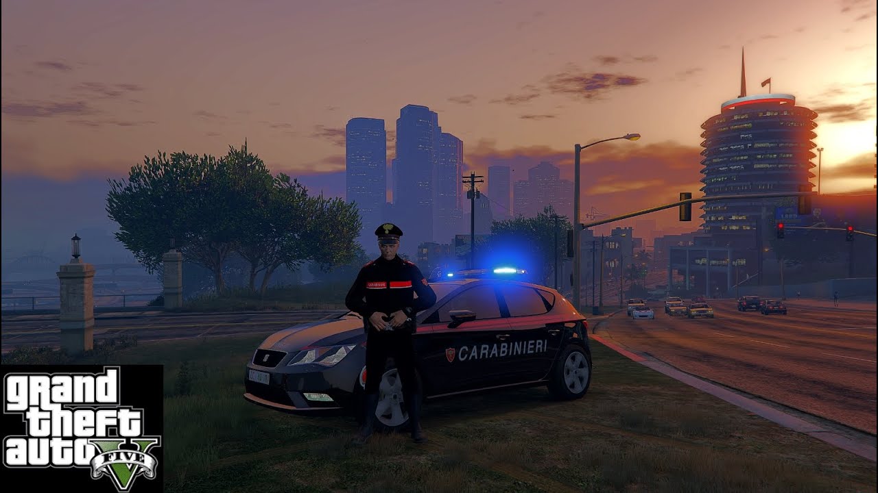 -GTA V LSPDFR- CARABINIERI PATTUGLIA (VEICOLO SOSPETTO-PERSONA ARMATA-IMBOSCATA-RAPINA CON VITTIMA)
