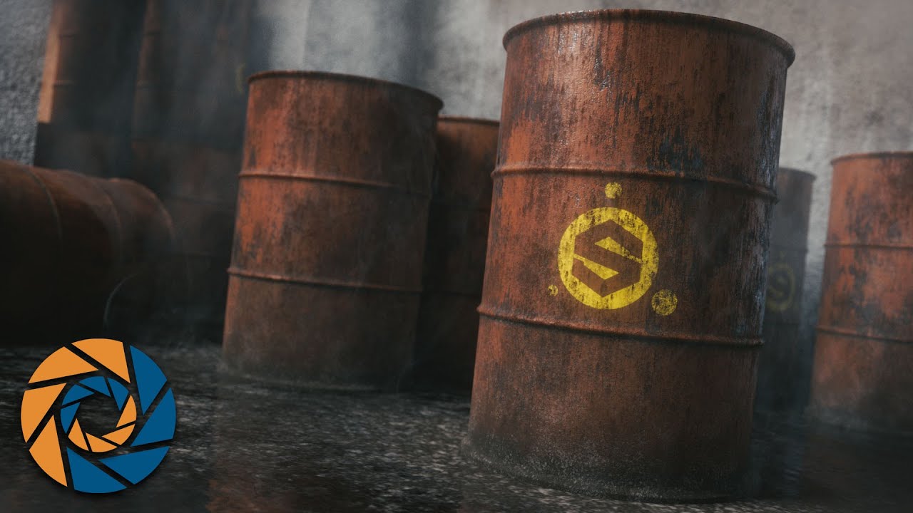 How to create a grimy barrel scene in Blender and Substance Painter