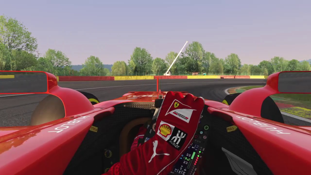 Assetto Corsa Ultimate Edition probando el ferrari f1 2017 en spa-francorchamps